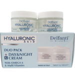 Hyaluronic Acid Duo Pack Day & Night Cream with Omega 6 & Multi Vitamins Defanti milano
